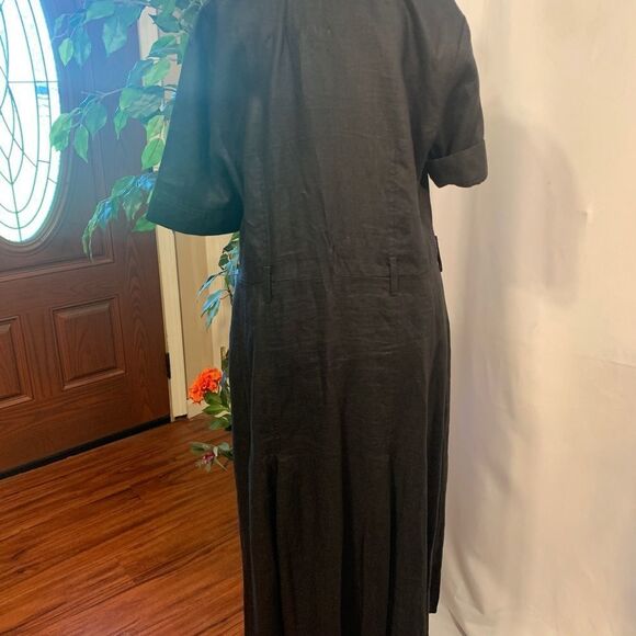 JM Collection Long Black Button Down Dress - Picture 12 of 13